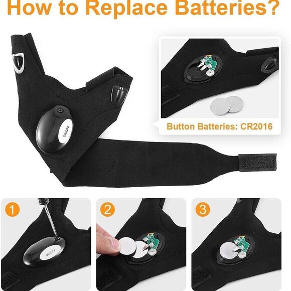 Hands-Free Lights for Car Repairing, Night Fishing, Running, Camping (x‎ large) - Picture 2 of 6